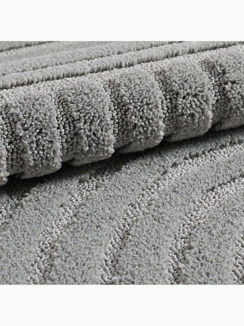 Tapis salon au motif géométrique en relief, forme ronde, noor - Kiabi