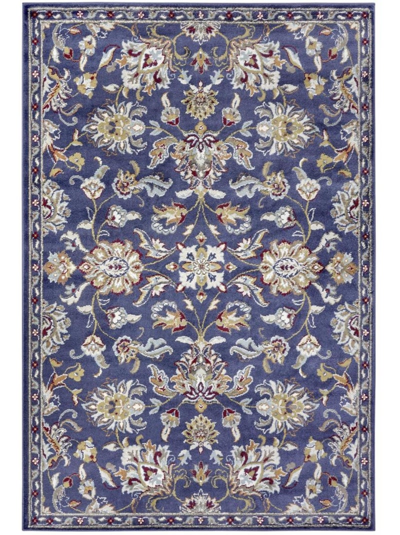 Tapis salon caracci, oriental Bleu - Kiabi