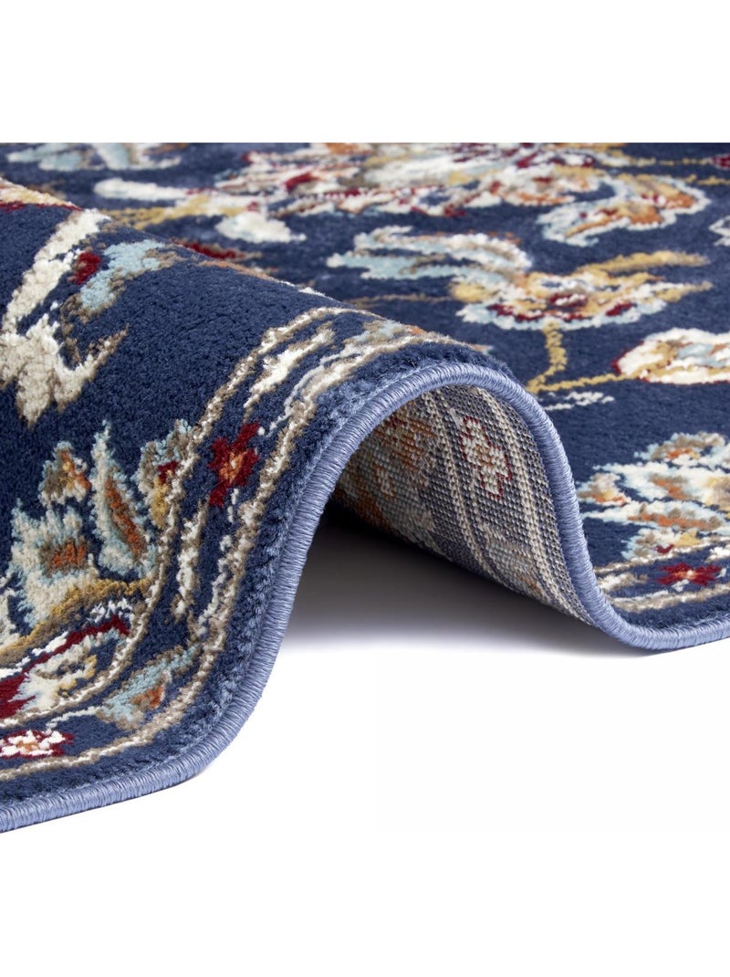 Tapis salon caracci, oriental Bleu - Kiabi