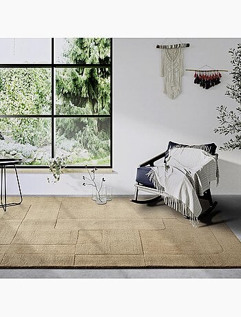 Tapis salon charlotte, motif géométrique