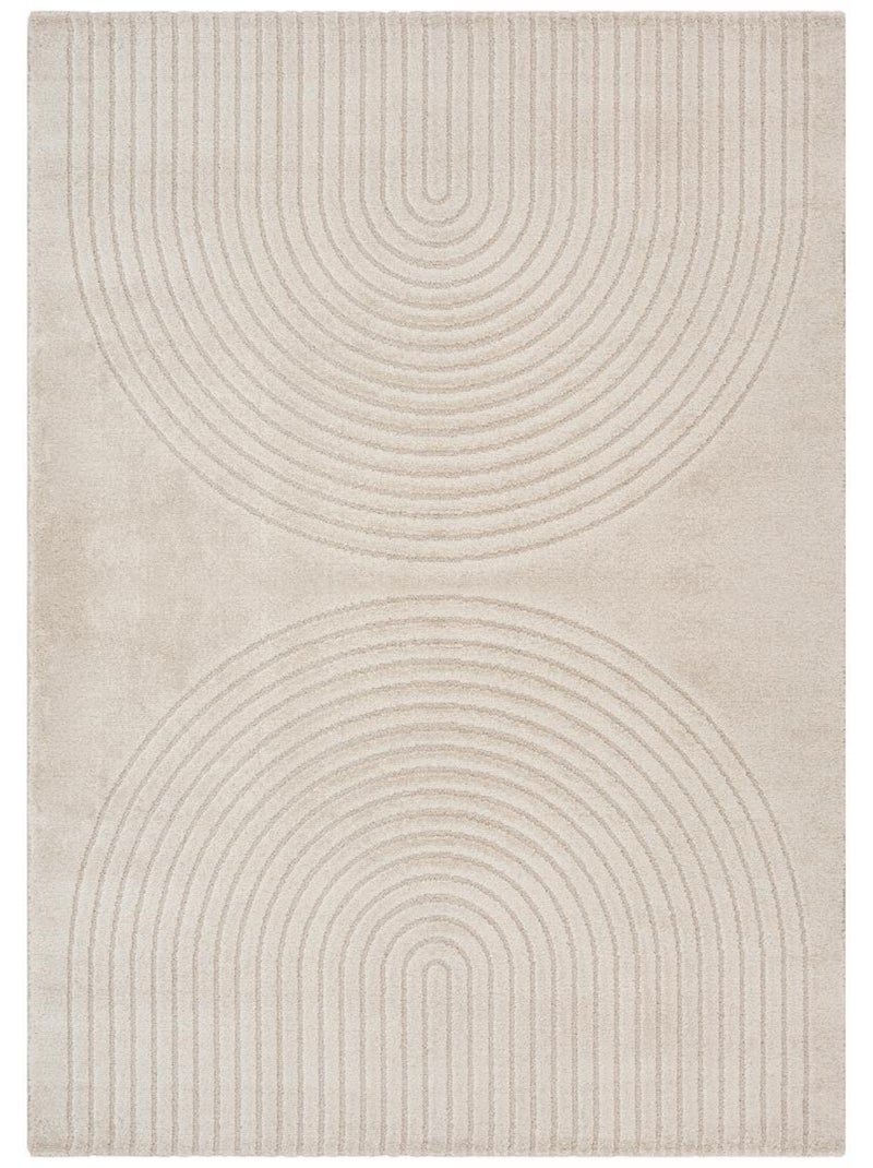 Tapis salon DEMILU Tapis doux en relief Beige - Kiabi