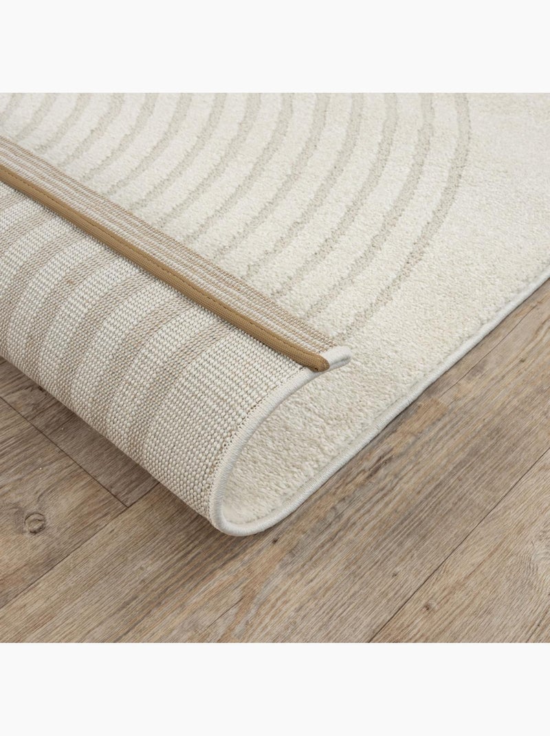 Tapis salon DEMILU Tapis doux en relief Ecru - Kiabi