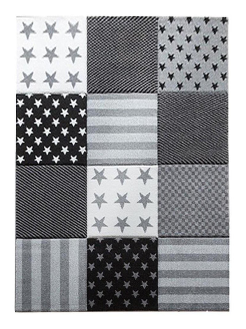 Tapis salon DIAMONDKIDS 777-995 en polypropylène doux et soyeux Gris - Kiabi