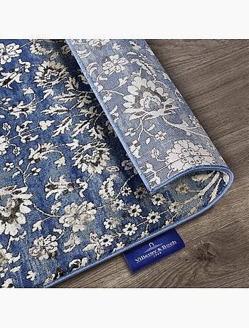 Tapis salon nature floral, structure tissée plate, ernest, confort