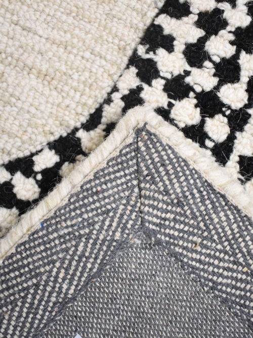 Tapis salon et chambre ASOLA, fait à la main motif géométrique - Kiabi