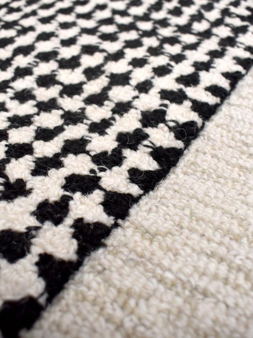 Tapis salon et chambre ASOLA, fait à la main motif géométrique - Kiabi