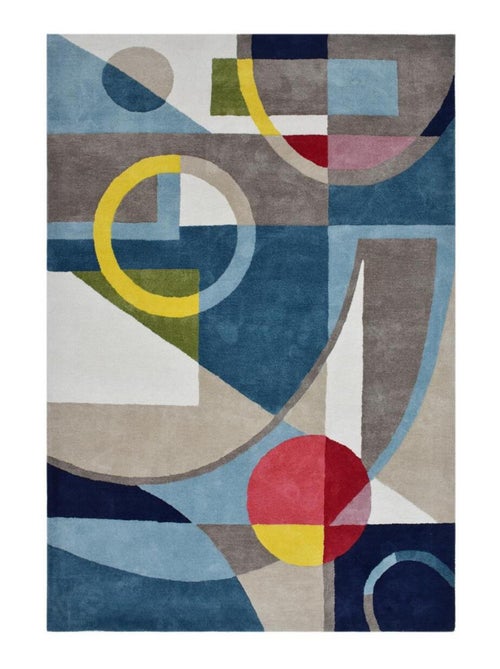 Tapis salon et chambre fait à la main en coton BIO CONTEMPORAIN - Kiabi
