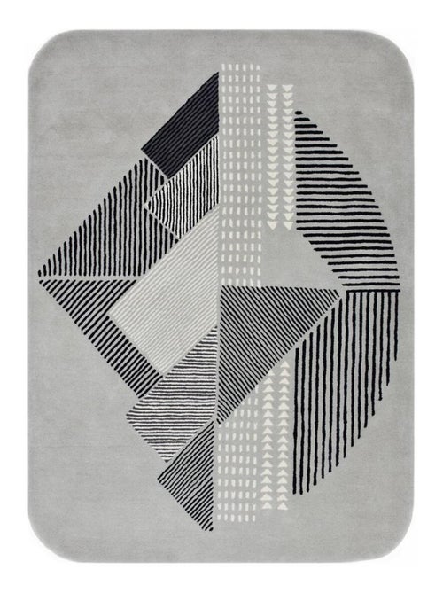Tapis salon et chambre fait à la main en laine DECO STYLE - Kiabi