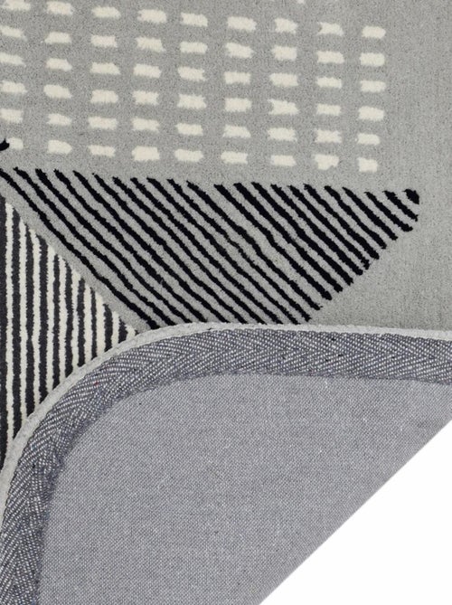 Tapis salon et chambre fait à la main en laine DECO STYLE - Kiabi