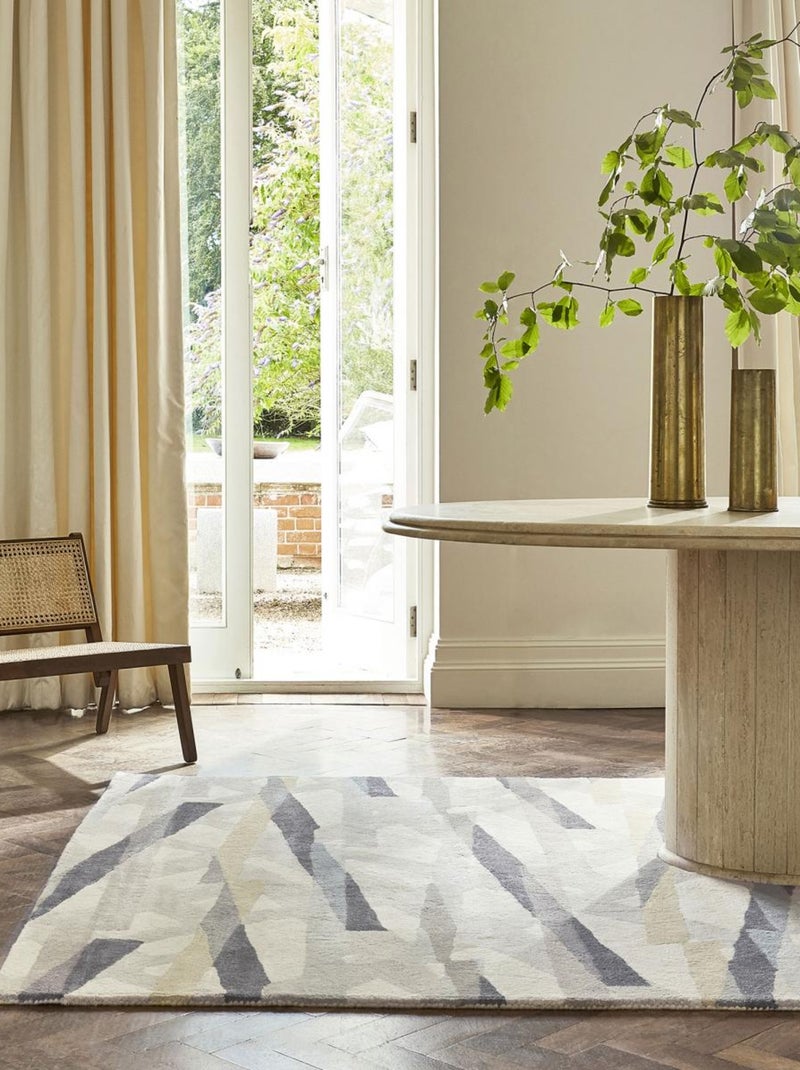 Tapis salon et chambre fait à la main en laine DEFFINITY Gris - Kiabi