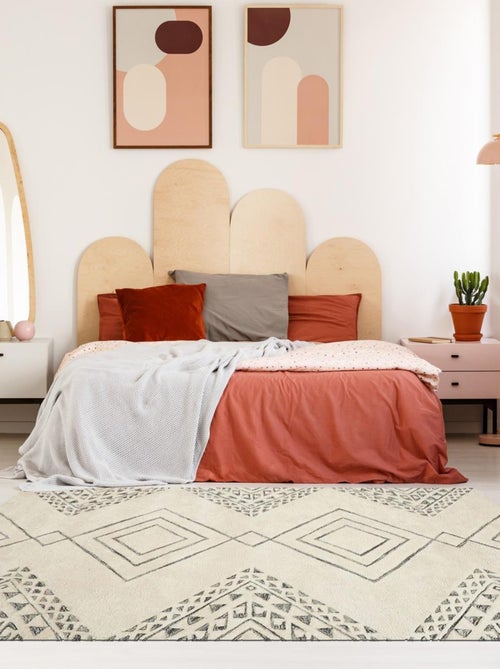 Tapis salon et chambre fait à la main en laine HARITAGE - Kiabi