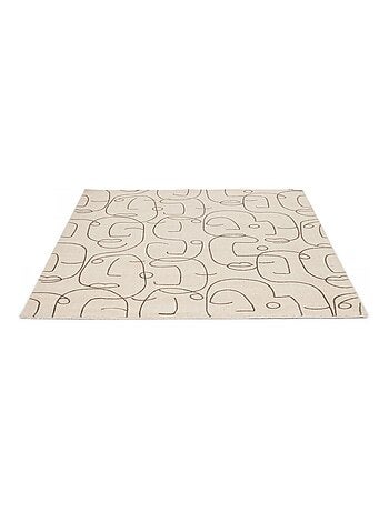 Tapis salon et chambre fait à la main en laine motif abstrait EPSILON