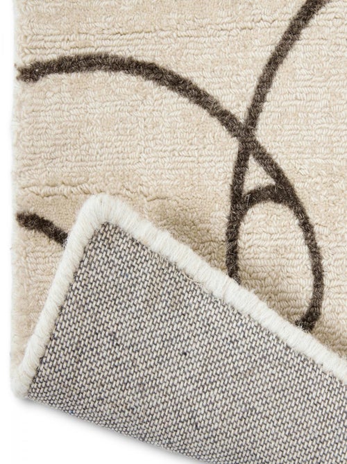 Tapis salon et chambre fait à la main en laine motif abstrait EPSILON - Kiabi