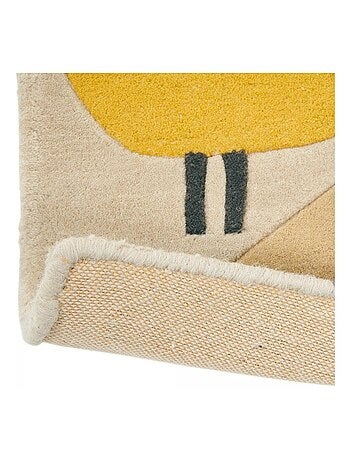 Tapis salon et chambre fait à la main en laine motif animaux LINTU