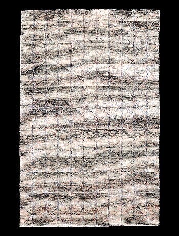 Tapis salon et chambre fait à la main en laine motif faux uni BERNES