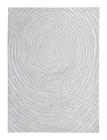 Tapis salon et chambre fait à la main en laine motif faux uni IZ