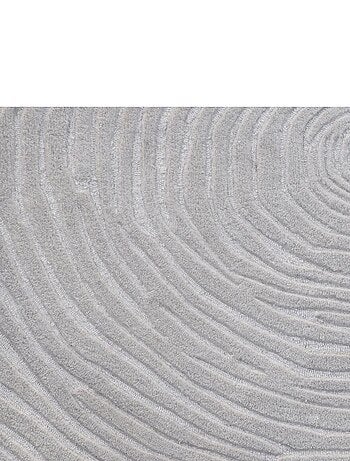 Tapis salon et chambre fait à la main en laine motif faux uni IZ