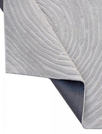 Tapis salon et chambre fait à la main en laine motif faux uni IZ