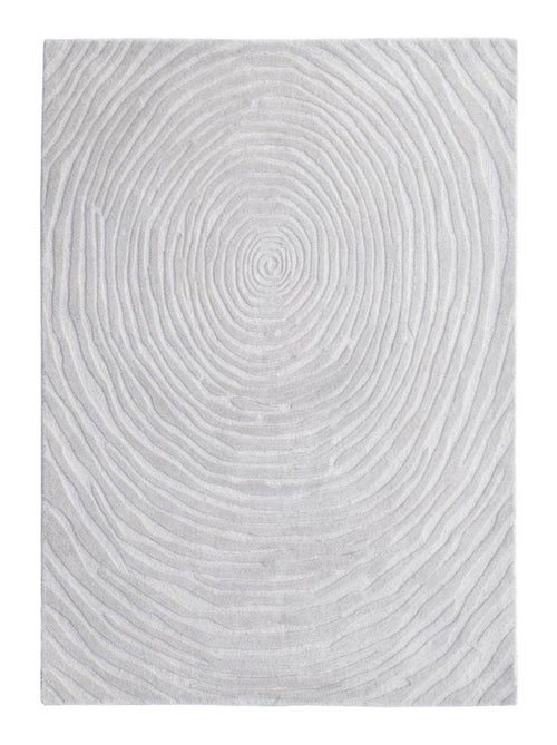 Tapis salon et chambre fait à la main en laine motif faux uni IZ - Kiabi
