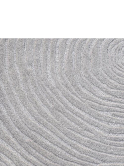 Tapis salon et chambre fait à la main en laine motif faux uni IZ - Kiabi