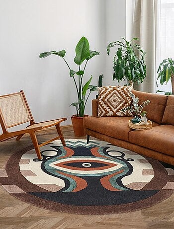 Tapis salon et chambre fait à la main en laine motif fresque ZODIAC