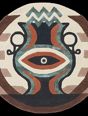 Tapis salon et chambre fait à la main en laine motif fresque ZODIAC