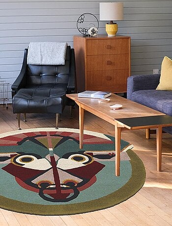 Tapis salon et chambre fait à la main en laine motif fresque ZODIAC