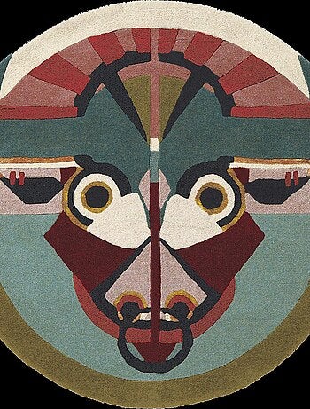 Tapis salon et chambre fait à la main en laine motif fresque ZODIAC