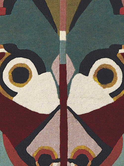 Tapis salon et chambre fait à la main en laine motif fresque ZODIAC - Kiabi