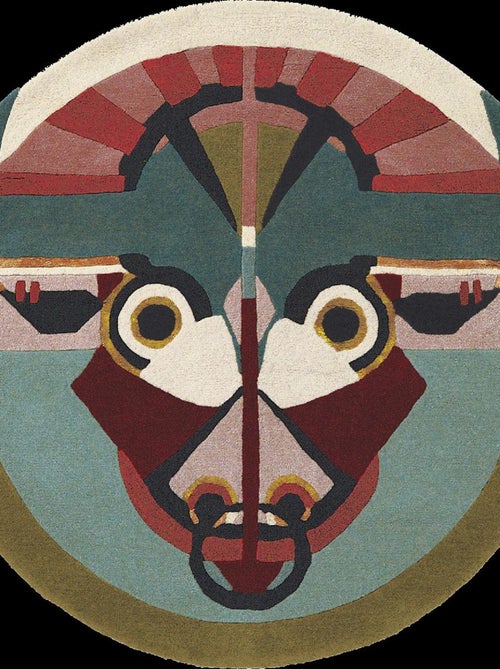 Tapis salon et chambre fait à la main en laine motif fresque ZODIAC - Kiabi