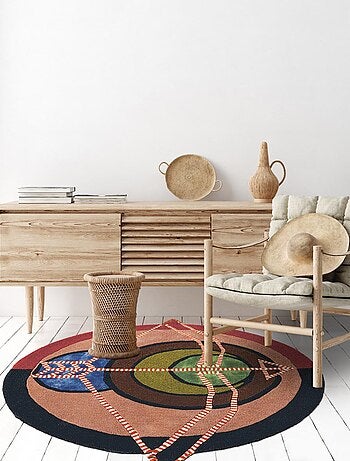 Tapis salon et chambre fait à la main en laine motif fresque ZODIAC