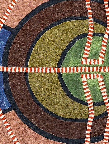 Tapis salon et chambre fait à la main en laine motif fresque ZODIAC