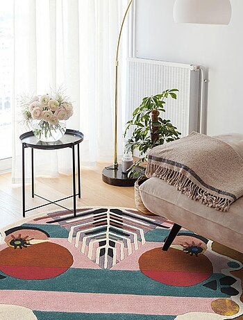 Tapis salon et chambre fait à la main en laine motif fresque ZODIAC