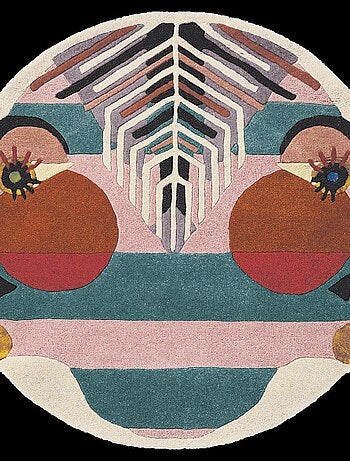 Tapis salon et chambre fait à la main en laine motif fresque ZODIAC