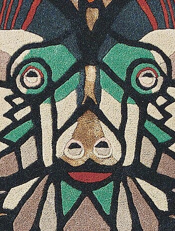 Tapis salon et chambre fait à la main en laine motif fresque ZODIAC