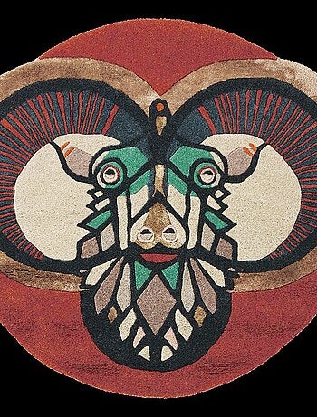 Tapis salon et chambre fait à la main en laine motif fresque ZODIAC