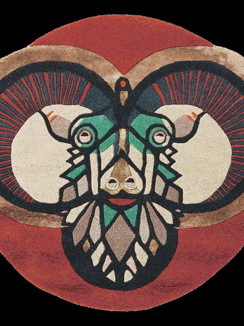 Tapis salon et chambre fait à la main en laine motif fresque ZODIAC - Kiabi