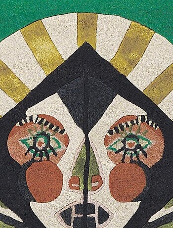 Tapis salon et chambre fait à la main en laine motif fresque ZODIAC