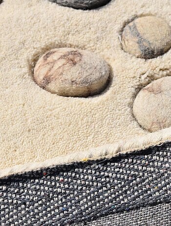 Tapis salon et chambre fait à la main en laine motif simple NOSTRAL