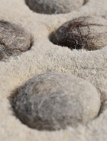 Tapis salon et chambre fait à la main en laine motif simple NOSTRAL