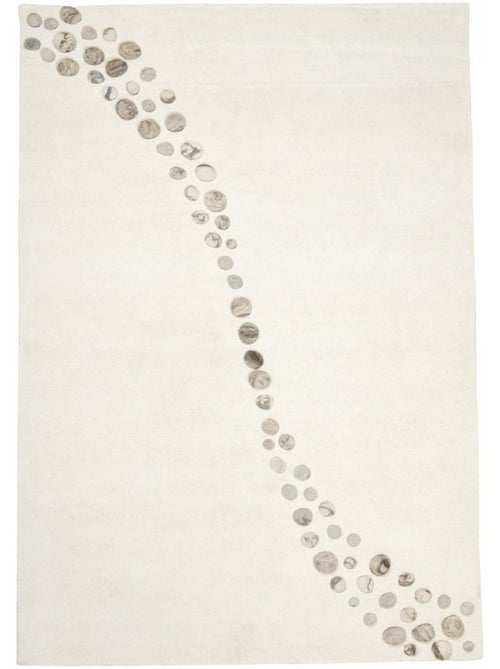 Tapis salon et chambre fait à la main en laine motif simple NOSTRAL - Kiabi