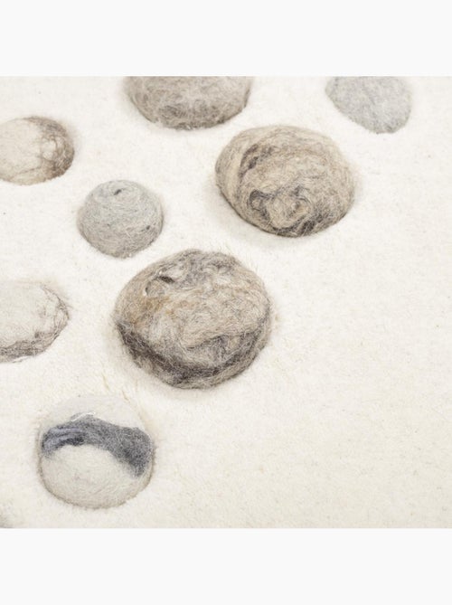 Tapis salon et chambre fait à la main en laine motif simple NOSTRAL - Kiabi
