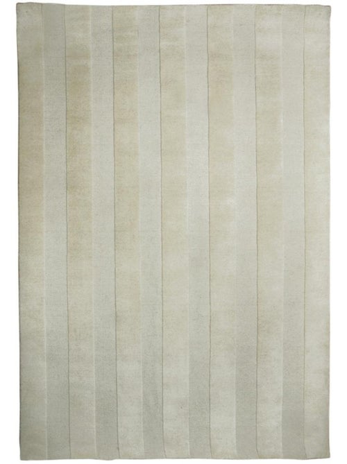 Tapis salon et chambre fait à la main en laine motif uni BANDA - Kiabi