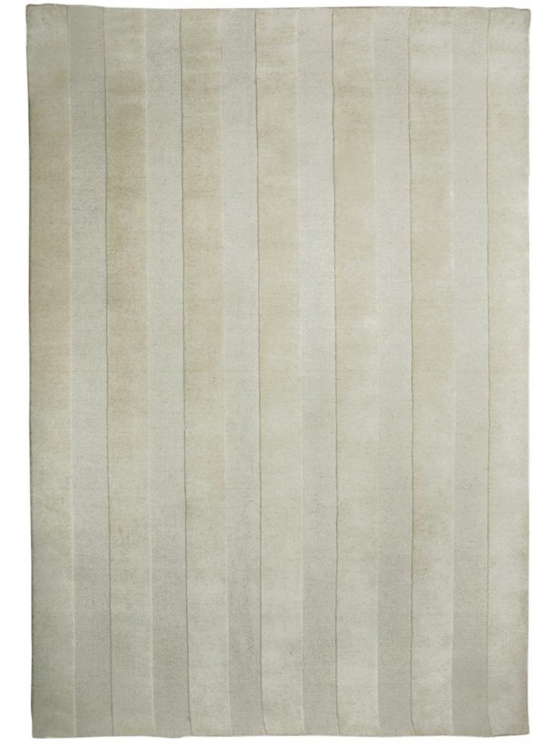 Tapis salon et chambre fait à la main en laine motif uni BANDA Beige - Kiabi
