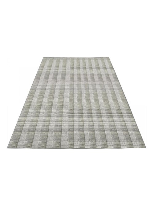 Tapis salon et chambre fait à la main en laine motif uni BANDA - Kiabi