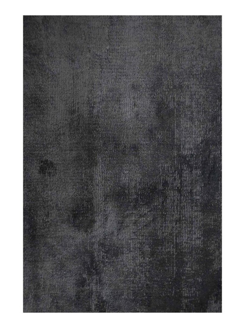 Tapis salon et chambre fait à la main en viscose motif uni NEO + Gris - Kiabi