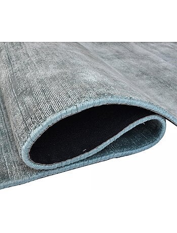 Tapis salon et chambre fait à la main en viscose motif uni NEO +