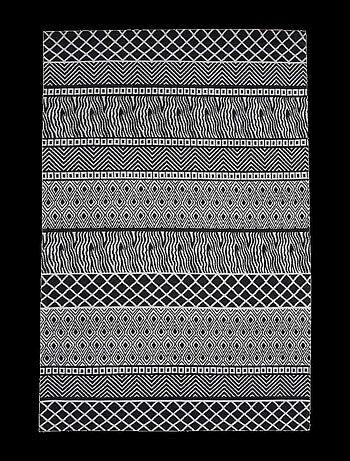 Tapis salon et chambre fait à la main motif ethnique ZIGZOU