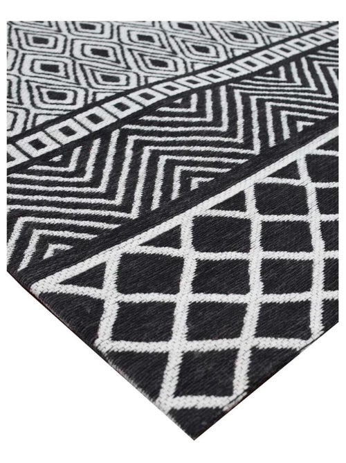 Tapis salon et chambre fait à la main motif ethnique ZIGZOU - Kiabi