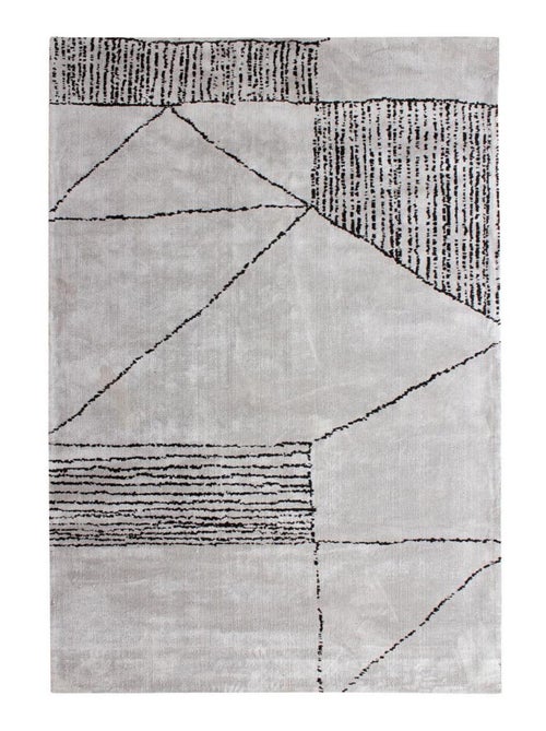 Tapis salon et chambre fait à la main motif géométrique RAGGAL - Kiabi